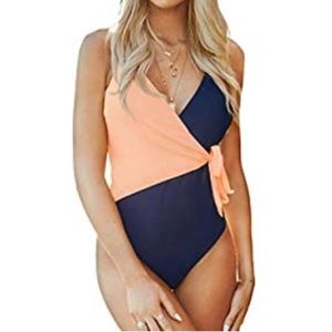 Women's Elegant Dance Solid One-Piece Swimsuit Beach Swimwear Bathing Suit